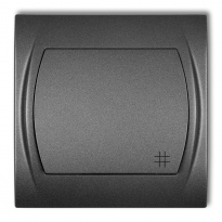 Łącznik krzyżowy podtynkowy IP 20, 10AX 250V~ LOGO grafitowy - KARLIK - 11LWP-6