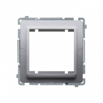 Adapter (przejściówka) na osprzęt standardu 45 × 45 mm. Montaż do puszki na łapki i wkręty; stal inox - KONTAKT SIMON - BMA45M/21