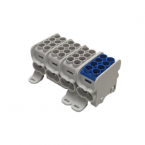 Blok dystrybucyjny - rozdzielczy HLAK 25 4P szary, niebieski 2xAl/Cu 25mm2+16mm2 1000VAC/1500VDC  - MOREK - MAG4253AB0