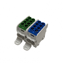Blok dystrybucyjny - rozdzielczy HLAK 25 2P niebieski, zielony 2xAl/Cu 25mm2+16mm2 1000VAC/1500VDC  - MOREK - MAG2251BG0