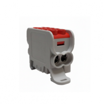 Blok dystrybucyjny - rozdzielczy HLAK 25 1P czerwony 2xAl/Cu 25mm2+16mm2 1000VAC/1500VDC  - MOREK - MAG1251R00