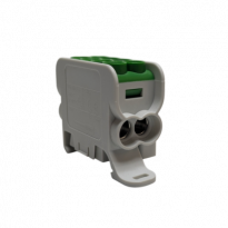 Blok dystrybucyjny - rozdzielczy HLAK 25 1P zielony 2xAl/Cu 25mm2+16mm2 1000VAC/1500VDC  - MOREK - MAG1251G00