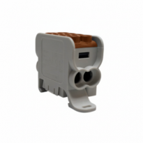 Blok dystrybucyjny - rozdzielczy HLAK 25 1P brązowy 2xAl/Cu 25mm2+16mm2 1000VAC/1500VDC  - MOREK - MAG1251C00