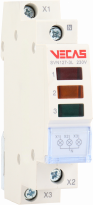 Lampka sygnalizacyjna 3 LED czerwono-pomarańczowo-zielona 230V AC 1P - KKLN - VCS-SVN127-3L-ROG-1P