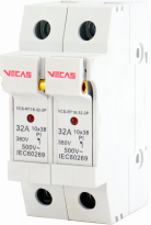 Podstawa bezpiecznikowa RT18-32 2P 32A 10x38 - KKLN - VCS-RT18-32-2P