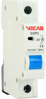 Lampka sygnalizacyjna 1 LED niebieska 230V AC 1P - KKLN - VCS-SGPD-1L-B-1P