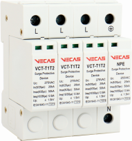Ogranicznik przepięć T1T2 (B+C) 275V AC 12,5kA 1,5kV 3P+NPE - KKLN - VCS-VCT-T1T2-AC-12.5-3+NPE