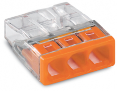 SZYBKOZŁĄCZKA 3X0,5-2,5MM2 COMPACT TRANSPARENTNA WAGO. - WAGO - 2273-203