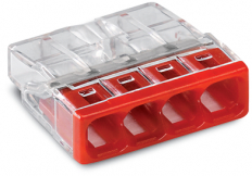 SZYBKOZŁĄCZKA 4X0,5-2,5MM2 COMPACT TRANSPARENTNA WAGO  - WAGO - 2273-204