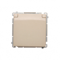 GNIAZDO POJEDYNCZE Z UZIEMIENIEM 2P+Z ZACISKI ŚRUBOWE 16A 250V IP44 BEŻOWY BASIC - KONTAKT SIMON - BMGZ1B.01/12