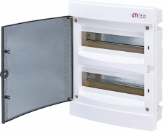 ROZDZIELNIA PODTYNKOWA TWORZYWO IP40 2X12 MOD DRZWI TRANSPARENTNE ECM24PT-S - ETI - 001101075