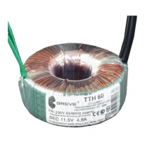 TRANSFORMATOR TOROIDALNY DO ŻARÓWEK HALOGENOWYCH Z BEZPIECZNIKIEM TTH 60VA 230/11,5V - BREVE - 17112-9501