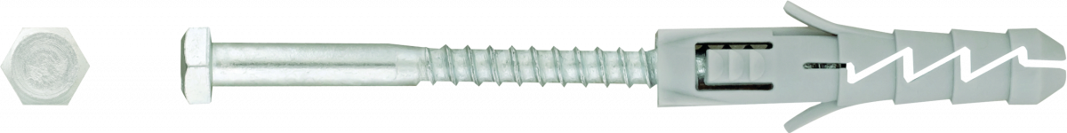 KOŁEK ROZPOROWY FIX FI 12 Z WKRĘTEM Z ŁBEM SZEŚCIOKĄTNYM DIN 571 8.0X100 MM POLIPROPYLEN  /50SZT/ - RAWLPLUG - FIX-12/100