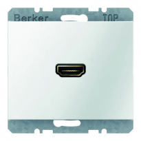 GNIAZDO HDMI BIAŁY POŁYSK K.1 - HAGER - 3315427009