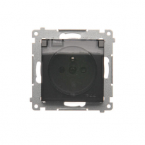 GNIAZDO POJEDYNCZE Z UZIEMIENIEM 2P+Z WTYCZKOWE BRYZGOSZCZELNE Z KLAPKĄ DO WERSJI IP44 BEZ USZCZELKI DO RAMEK WIELOKROTNYCH ZACISKI ŚRUBOWE 16A 250V IP44 SIMON 54 - KONTAKT SIMON - DGZ1BUZ.01/48A