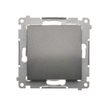 ŁĄCZNIK POJEDYNCZY ZACISKI AUTOMATYCZNE 10AX 250V ANTRACYT SIMON 54 - KONTAKT SIMON - DW1.01/48