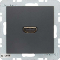 GNIAZDO HDMI ANTRACYT MAT B.KWADRAT/B.3/B.7 - HAGER - 3315421606