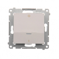 Łącznik dwubiegunowy z podświetleniem LED (moduł) 10AX, 250V~, szybkozłącza; biały - KONTAKT SIMON - DW2L.01/11