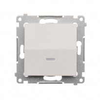 Łącznik jednobiegunowy z sygnalizacją załączenia LED (moduł) 10AX, 250V~, szybkozłącza; biały - KONTAKT SIMON - DW1ZL.01/11