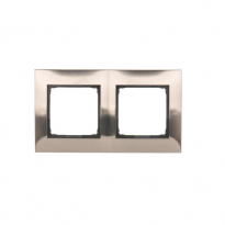 RAMKA PODWÓJNA UNIWERSALNA IP20/IP44 INOX SIMON 54 - KONTAKT SIMON - DR2/61
