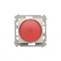 Sygnalizator świetlny LED – światło czerwone (moduł) 230V~; kremowy - KONTAKT SIMON - DSS2.01/41