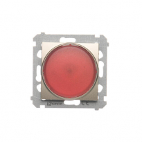 Sygnalizator świetlny LED – światło czerwone (moduł) 230V~; złoty mat - KONTAKT SIMON - DSS2.01/44