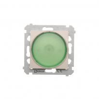 Sygnalizator świetlny LED – światło zielone (moduł) 230V~; kremowy - KONTAKT SIMON - DSS3.01/41