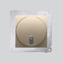 Dzwonek elektroniczny (moduł) 8–12 V~; złoty mat - KONTAKT SIMON - DDT1.01/44
