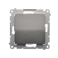 ŁĄCZNIK ZWIERNY POJEDYNCZY BEZ PIKTOGRAMU ZACISKI AUTOMATYCZNE 10AX 250V ANTRACYT SIMON 54 - KONTAKT SIMON - DP1.01/48