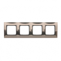 RAMKA POCZWÓRNA UNIWERSALNA IP20/IP44 INOX SIMON 54 - KONTAKT SIMON - DR4/61