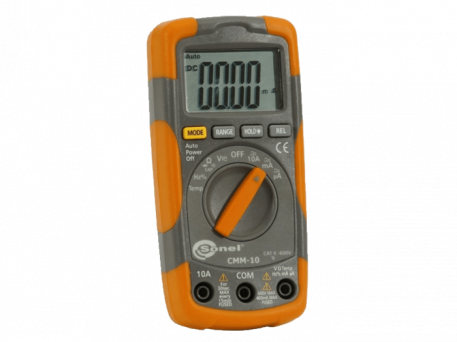 MULTIMETR CYFROWY MONOCHROMATYCZNY, PODŚWIETLANY, SEGMENTOWY CAT II 600 V IP 40 SONEL CMM-10  - SONEL - WMGBCMM10