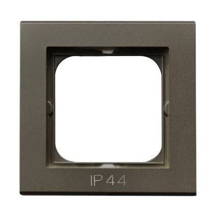 RAMKA POJEDYNCZA DO ŁĄCZNIKÓW IP44 CZEKOLADOWY METALIK SONATA - OSPEL - RH-1R/40