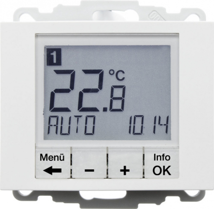 REGULATOR TEMPERATURY ZE STEROWANIEM CZASOWYM I ELEMENTEM CENTRALNYM BIAŁY B.KWADRAT - HAGER - 20448989