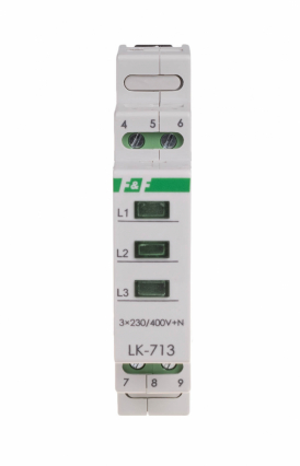 Lampka kontrolna zasilania - trójfazowa LK-713R - F&F - LK-713R