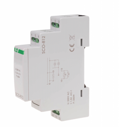Ściemniacz oświetlenia SCO-812 montaż na szynie DIN zasilanie 230V AC 350W - F&F - SCO-812