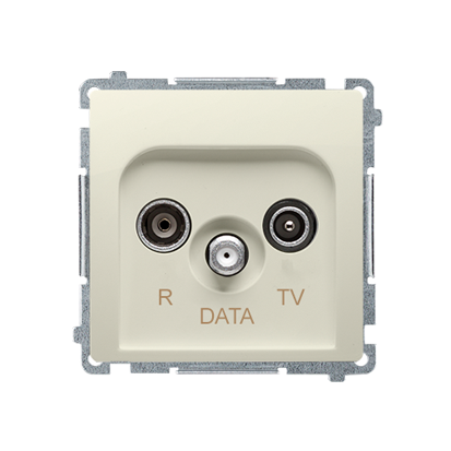 Gniazdo antenowe R-TV-DATA (moduł). 1x wejście: 5–862 MHz; beż - KONTAKT SIMON - BMAD.01/12
