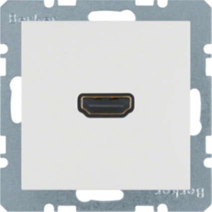 GNIAZDO HDMI BIAŁY MAT S.1/B.1/B.3/B.7 - HAGER - 3315421909