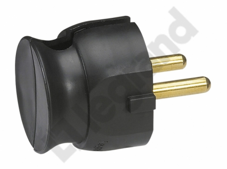 WTYCZKA POJEDYNCZA - 16A - PLASTIKOWA - CZARNA - PŁASKA (MAŁA GŁĘBOKOŚĆ) - LEGRAND - 050184