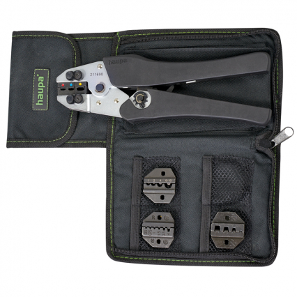 PRASKA X-CRIMP PLUS Z SZYBKO WYMIENNYMI MATRYCAMI 0.5-16 MM - HAUPA - 211692