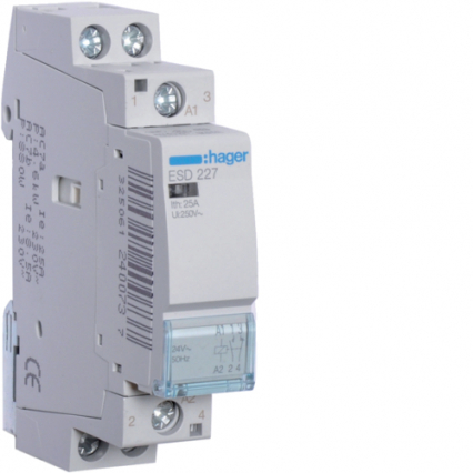 STYCZNIK 1NO+1NC 25A 24V AC. - HAGER - ESD227