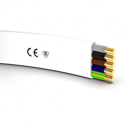 PRZEWÓD INSTALACYJNY YDYP 5X2,5 750V BIAŁY - KABLE I PRZEWODY - G-106480