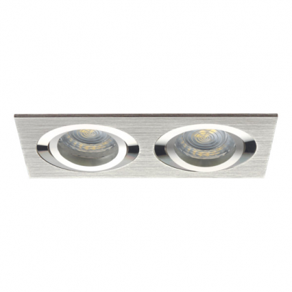 OPRAWKA SUFITOWA PUNKTOWA 2 X MR16 GX5,3 MAX 50 ALUMINIUM SEIDY CT-DTL250-AL - KANLUX - 18282