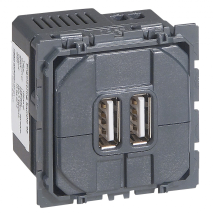 GNIAZDO ZASILAJĄCE PODWÓJNE USB 5V 1500MA CELIANE - LEGRAND - 067462