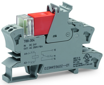 PRZEKAŹNIK PRZEMYSŁOWY Z PODSTAWKĄ 1P 16A 24V DC - WAGO - 788-304