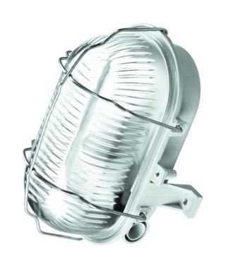 PLAFONIERA TECHNICZNA IP44 60W E27 KANAŁOWA OVAL SIMETAL - LENA LIGHTING - 321177/EU