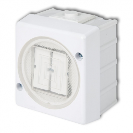 Łącznik świecznikowy biały SENIOR IP 44, 10AX 250V~ - KARLIK - WHS-2