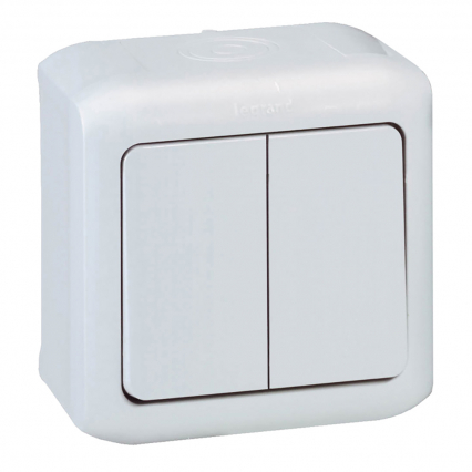 ŁĄCZNIK ŚWIECZNIKOWY ZACISKI ŚRUBOWE 10AX 250V IP44 BIAŁY FORIX - LEGRAND - 782362