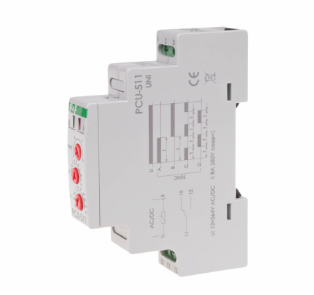 Przekaźnik czasowy, styk 1NO/NC, 12-264V - F&F - PCU-511UNI
