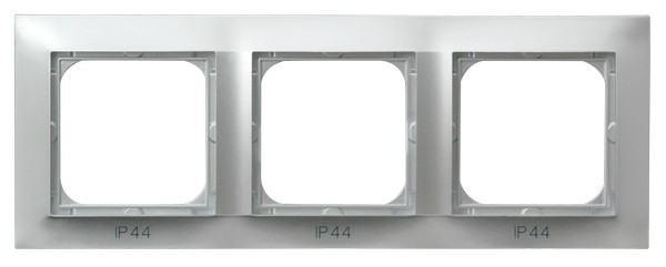 RAMKA POTRÓJNA DO ŁĄCZNIKÓW IP44 SREBRNY IMPRESJA - OSPEL - RH-3Y/18