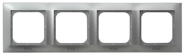 RAMKA POCZWÓRNA DO ŁĄCZNIKÓW IP44 SREBRNY IMPRESJA - OSPEL - RH-4Y/18